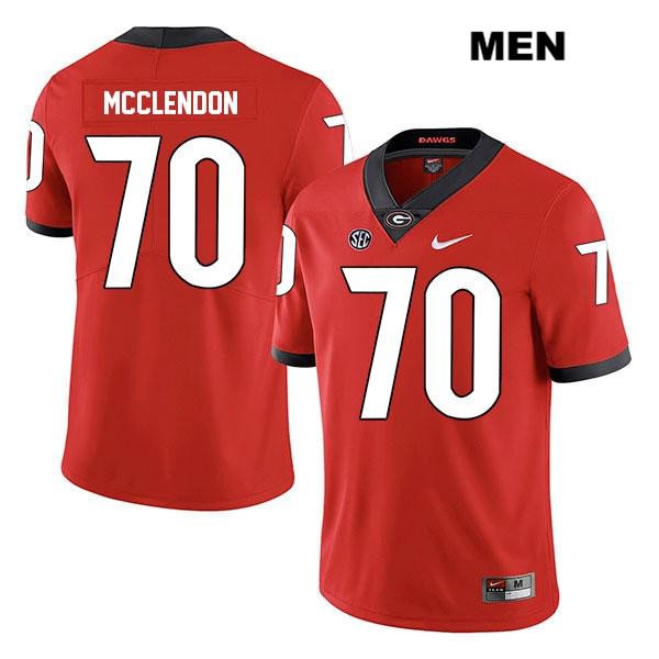 Georgia Bulldogs Men's Warren McClendon #70 NCAA Legend Authentic Red Nike Stitched College Football Jersey DFM0456QT